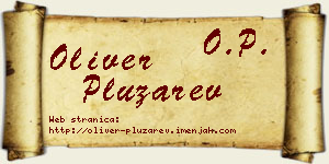 Oliver Plužarev vizit kartica